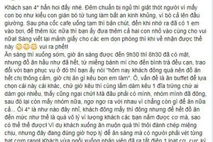 MC Thảo Vân bức xúc vì điều này khi ở khách sạn cao cấp