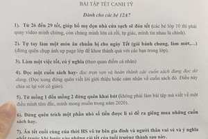 7 bài tập về nhà dịp Tết khiến học sinh đứng ngồi không yên