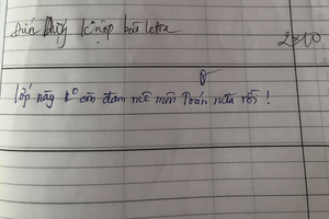 Thầy giáo dạy toán “bất lực” phê trong sổ đầu bài