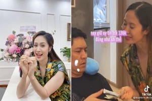 Thanh Thúy gây tranh cãi vì làm clip "lừa tiền" ông xã Đức Thịnh