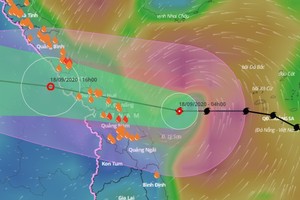Bão số 5 áp sát Quảng Bình - Quảng Nam