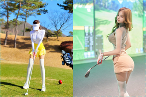 Người đẹp giúp cửa hiệu "cháy hàng" khi diện đồ gợi cảm chơi golf