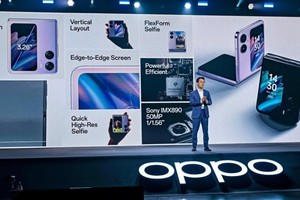 Điện thoại Oppo Find N2 Flip ấn tượng với màn hình phụ cực lớn