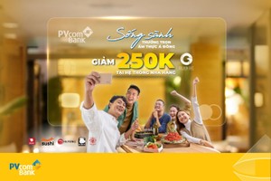 Giảm 250.000 đồng khi thanh toán bằng thẻ tín dụng PVcomBank 