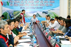 Diễn tập xả lũ khẩn cấp hồ Hòa Bình