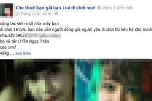 Thuê người yêu đi chơi Noel: Bạc triệu mỗi giờ