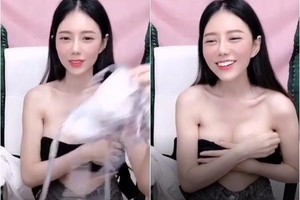 Hot girl Đài Loan bị tẩy chay vì lộ cơ thể khi livestream