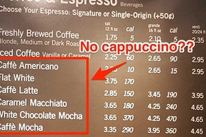 Khoái khẩu nổi tiếng Cappuccino của Starbucks bất ngờ bị hắt hủi