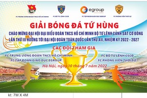 Đoàn TNCS HCM Bộ Tư lệnh CSCĐ tổ chức Giải bóng đá chào mừng Đại hội Đoàn lần thứ III