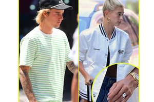 Hailey Baldwin khoe nhẫn đính hôn, sánh đôi cùng Justin Bieber