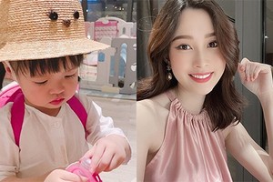 Thu Thảo khoe con gái 2 tuổi rửa tay phòng chống dịch Covid-19