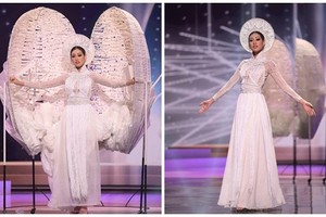 Khánh Vân gặp sự cố khi thi quốc phục ở Miss Universe