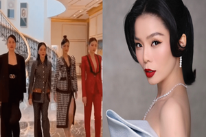 Lệ Quyên khoe màn catwalk cùng dàn chân dài Vbiz... chuẩn giám khảo Miss World?