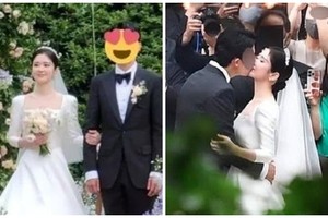 Jang Nara và chồng kém 6 tuổi khóa môi trong đám cưới