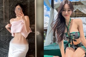 Hot girl mặc hở táo bạo khoe vòng eo rắn nước 