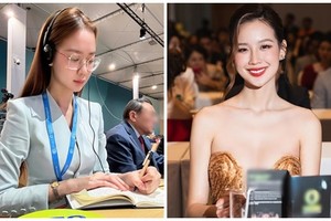 Hoa hậu cao nhất Vbiz đẹp gây mê, có học vấn “khủng“