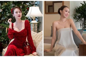 Á hậu Đặng Hoàng Tâm Như chăm mặc hở, vừa làm lễ dạm ngõ 