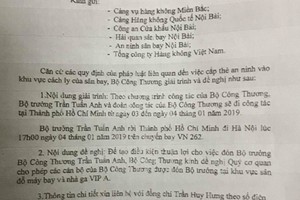 Tiết lộ số xe biển xanh đón “quý bà” tận chân cầu thang cửa ra máy bay