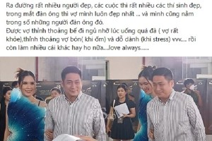 Minh Tiệp được vợ kém 13 tuổi “bế đi ngủ” lúc say