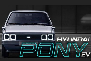 Hyundai Pony 1975 hoài cổ "biến hình" xe điện đậm chất tương lai