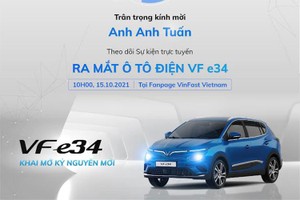 VinFast VF e34 sẽ chính thức ra mắt Việt Nam vào ngày 15/10