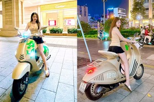 Hot girl Sài Gòn tậu Vespa 946 Dragon biển "ngũ 5", không dưới 2 tỷ?