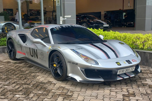 Ferrari 488 Pista Spider của “vua cafe Việt” tại Gumball 3000 2024