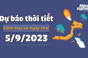 Dự báo thời tiết ngày 5/9: Nam Bộ và Tây Nguyên tiếp tục có mưa