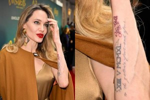 Hình xăm mới của Angelina Jolie giống Justin Levine