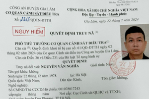 Hà Nội: Truy nã đối tượng dùng dao chém người gây thương tích