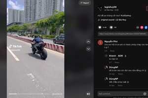 TikTok chứa nhiều video đua xe trái phép, vi phạm luật giao thông