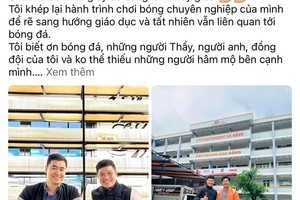 Cựu sao HAGL “tháo giày”, chuyển sang làm… thầy giáo