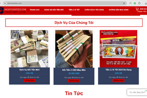 Cẩn trọng khi đổi tiền lẻ Tết qua mạng