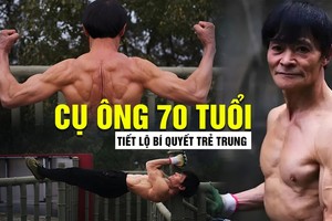 Nhờ cách thể dục kỳ lạ cụ 70 tuổi có thân hình 6 múi