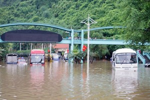 Mưa lớn ở Quảng Ninh: Ngập lụt nhiều nơi, một người mất tích