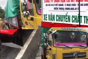 Hải Dương: Đang xử lý xe chở rác Minh Ngọc rò rỉ ra đường