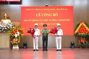 Trung tướng Phạm Thế Tùng, Thiếu tướng Nguyễn Ngọc Lâm làm Thứ trưởng Bộ Công an