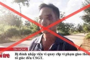 “Bị đánh nhập viện vì quay clip vi phạm giao thông” là tin giả