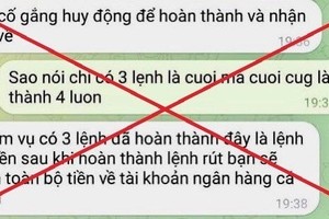 Tài khoản “bay màu” hàng chục triệu đồng vì “làm nhiệm vụ online”