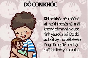 Cách chăm sóc con cho các ông bố khi vợ vắng nhà