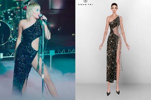 "Rụng tim" với chiếc đầm hiểm hóc của NTK Công Trí dành cho Miley Cyrus 