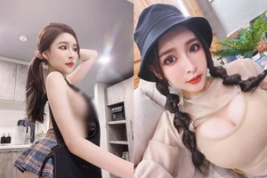 Hot girl vô tư “thả rông” khi nấu ăn khoe đường cong mê hoặc