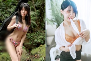 Đỏ mặt hot girl xinh đẹp diện bikini khoe dáng “bốc lửa” giữa rừng