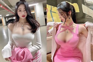 Hot girl xinh đẹp mặc hớ hênh, o ép vòng một "ná thở"