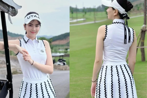 MC Mai Ngọc nhuận sắc sau ly hôn, chăm chỉ tập luyện golf