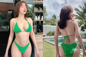 Mẹ đơn thân Elly Trần diện bikini khoe đường cong “căng cực“