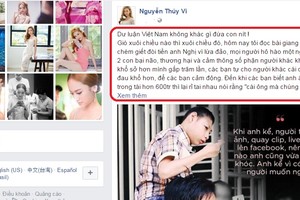 Thúy Vi bất ngờ phát ngôn vụ cha nuôi hai con bại não 