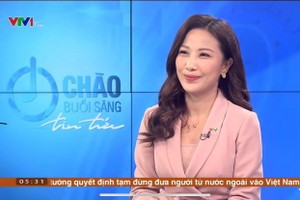 BTV Quỳnh Hoa "thời tiết" bất ngờ dẫn thời sự Chào buổi sáng VTV