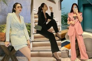 Đàm Thu Trang đóng vai mẹ bỉm nhưng mix đồ như tổng tài