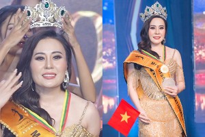 Kim Oanh "Về nhà đi con" đăng quang HH Quý bà Hòa bình Quốc tế